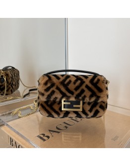 Fendi Wool Baguette Bag S&M Size
