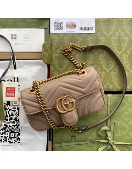 Gucci GG Marmont matelasse 22cm mini bag Pink