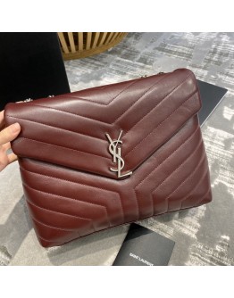 YSL LOULOU MEDIUM 31cm Burgundy
