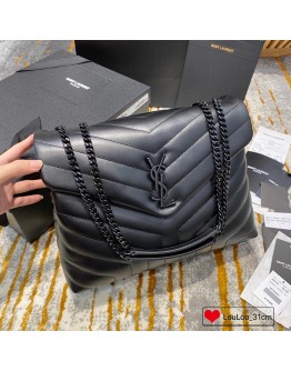 YSL LOULOU BAG MEDIUM SIZE 31cm ALL BLACK