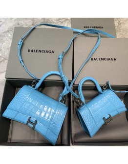 Balenciaga Hourglass S&XS Size Bag in Blue