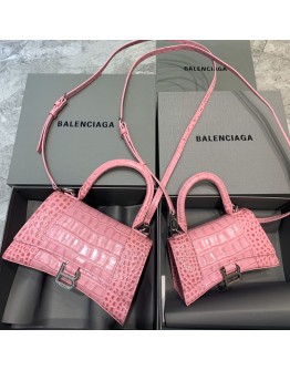 Balenciaga Hourglass S&XS Size Bag in Pink