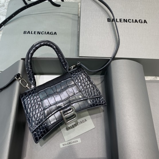 Balenciaga Hourglass XS Size Bag in Black