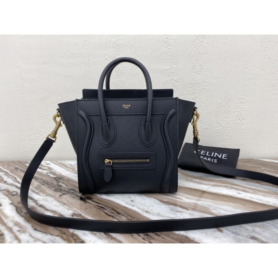 Celine Nano Luggage Bag 20cm Black