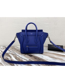 Celine Nano Luggage Bag 20cm Blue