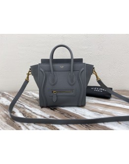 Celine Nano Luggage Bag 20cm Grey