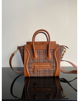 Celine Nano Luggage Bag 20cm Brown