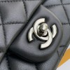 C-C mini CF 17cm Lambskin Gold&silver hardware
