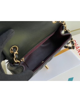 C-C mini CF 17cm Caviar Gold&silver hardware