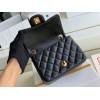 C-C mini CF 17cm Lambskin Gold&silver hardware