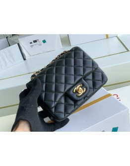 C-C mini CF 17cm Lambskin Gold&silver hardware