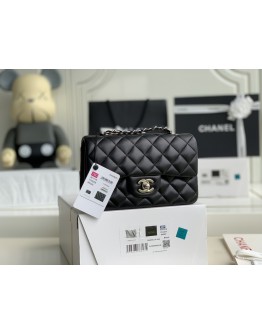C-C Small CF 20cm Lambskin Gold&silver hardware
