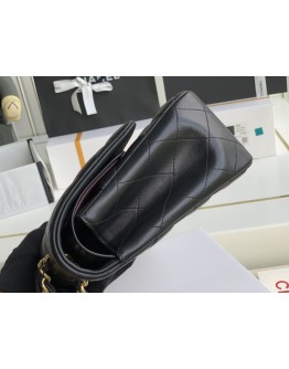 C-C CF Bag  Jumbo 30cm Lambskin Leather in Gold Hardware