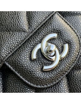 C-C CF Bag Jumbo 30cm Caviar Leather in Silver Hardware