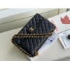  C-C CF Bag  Jumbo 30cm Caviar Leather in Gold Hardware