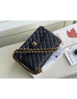  C-C CF Bag  Jumbo 30cm Caviar Leather in Gold Hardware