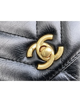 C-C  Top Handle Smooth Leather Retro 24cm