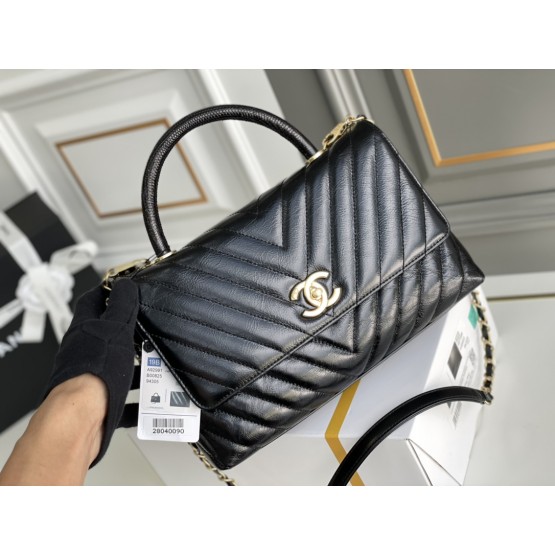 C-C  Top Handle Smooth Leather Retro 29cm
