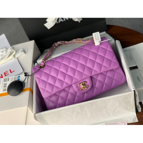 C-C CF 25cm Lambskin Purple Bag