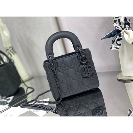 Dior Mini Lady Dior Flap Bag Black