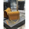 YSL Sunset Small 22cm Brown Velvet Bag