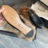 Gucci Flat With Fur Black