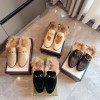 Gucci Flat With Fur Black