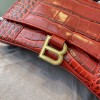 Balenciaga Hourglass S&XS Size Bag in Dark Red