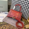 Balenciaga Hourglass S&XS Size Bag in Dark Red
