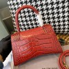 Balenciaga Hourglass S&XS Size Bag in Dark Red