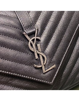 YSL College Bag 24cm Silver Hardware