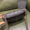 YSL College Bag 24cm Silver Hardware