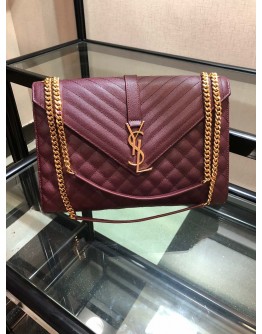 YSL Envelop Large Bag in Red