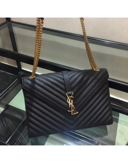 YSL Envelop Large Bag in Black