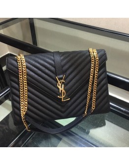 YSL Envelop Large Bag in Black