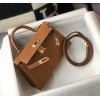 Hermes mini kelly 20cm Brown