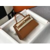 Hermes mini kelly 20cm Brown