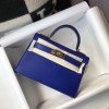 Hermes mini kelly 20cm Blue