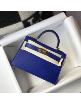 Hermes mini kelly 20cm Blue