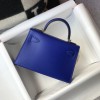 Hermes mini kelly 20cm Blue