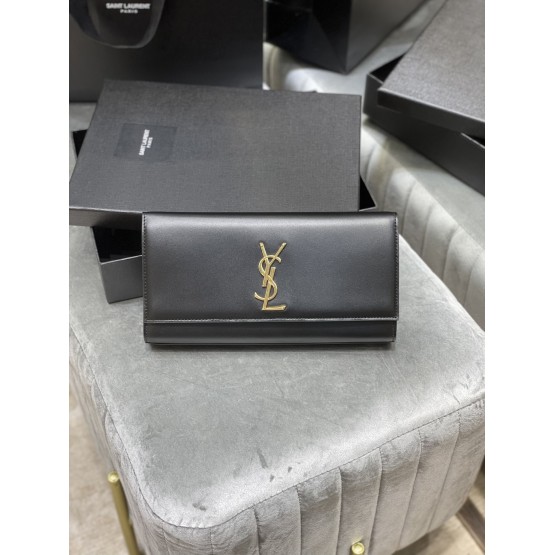 YSL Classic Monogram Clutch Black