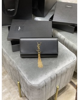 YSL Classic Monogram Clutch Black With tassel