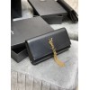 YSL Classic Monogram Clutch Black With tassel