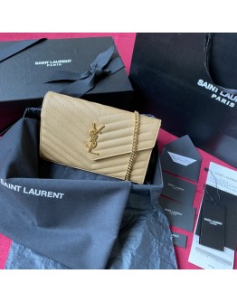 YSL Monogram College Beige