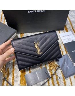 YSL Monogram WOC 19cm Silver&Gold 