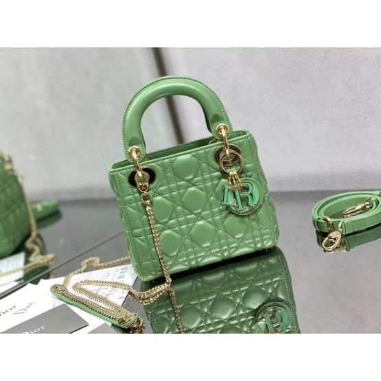 Dior Mini Lady Dior Bag Green 17cm