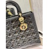Lady Dior Patent Black&Red Large 32cm