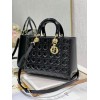 Lady Dior Patent Black&Red Large 32cm