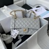 c-c Classic Flap Gray Caviar leather 