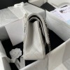 c-c Classic Flap Gray Caviar leather 
